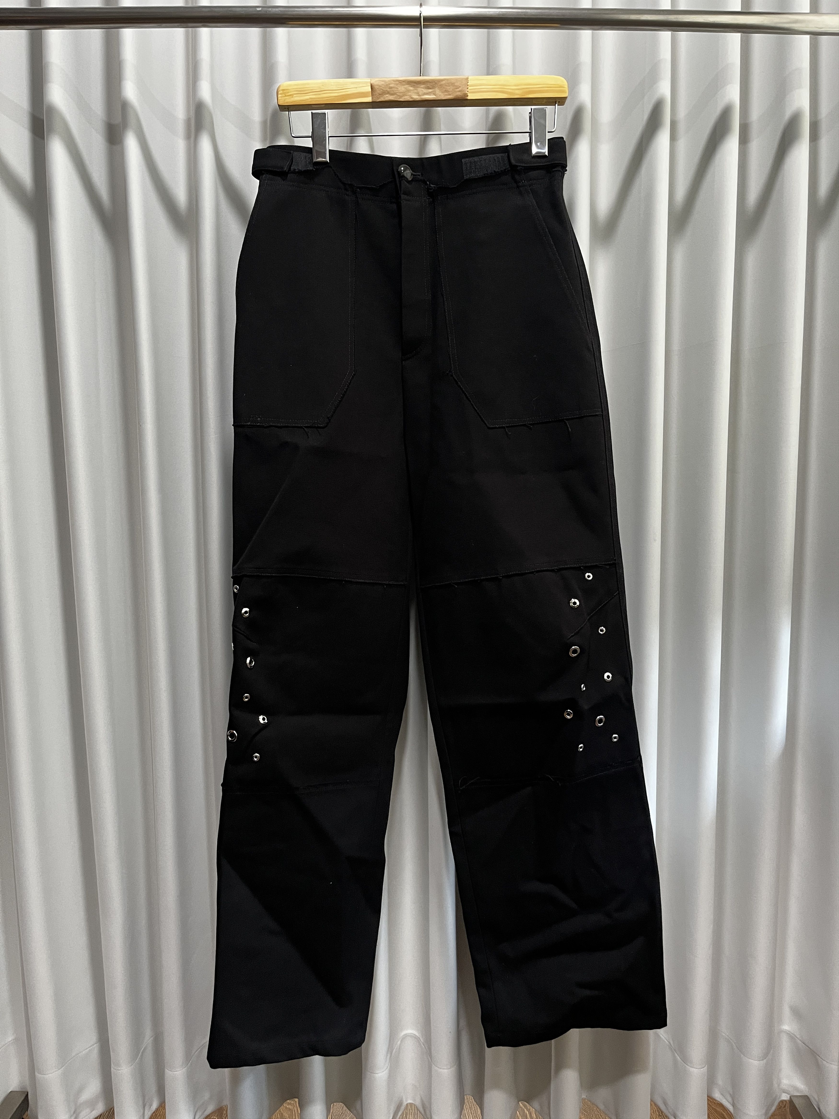 【NAMACHEKO】TUUWA TROUSERS Namacheko Black Wool Tuuwa Trousers Namacheko