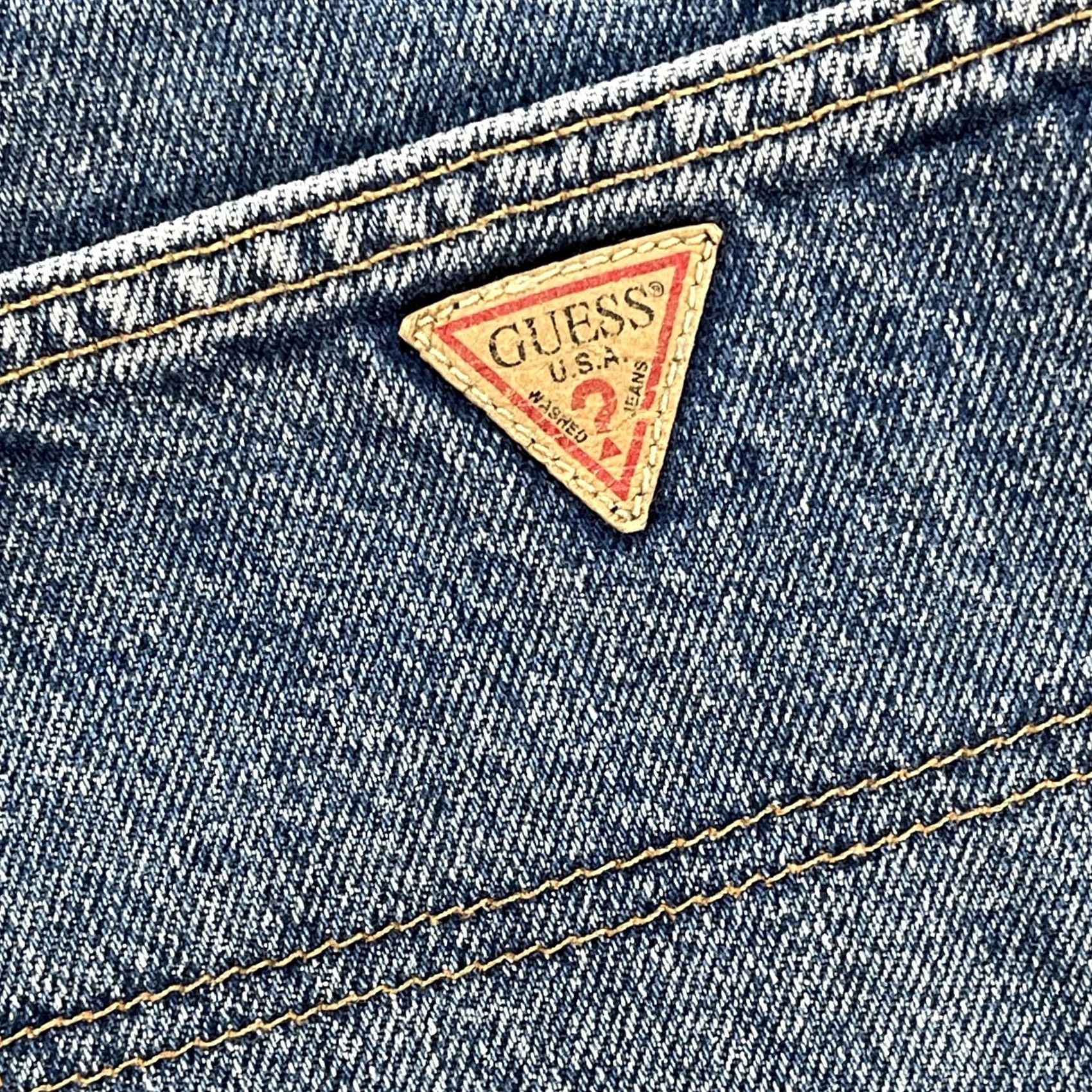 Guess VINTAGE GUESS Jeans Shorts Bermuda Mens 29 Blue Denim Made in USA Triangle Patch 90s Size US 29 - 5 Thumbnail
