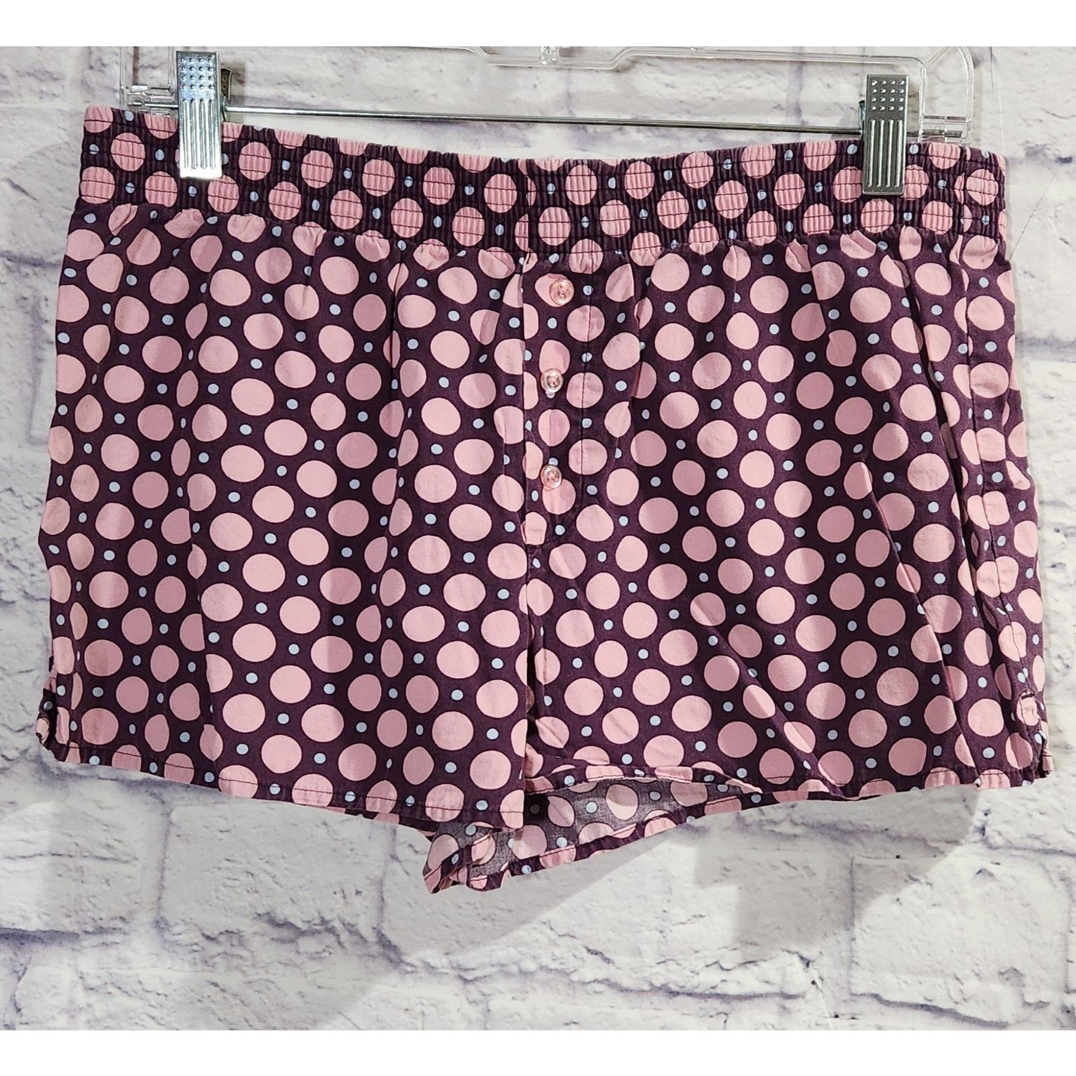 Gap Gap Body Burgundy Mauve Polka Dot Sleep Shorts Small Soft Size 30" / US 8 / IT 44 - 1 Thumbnail