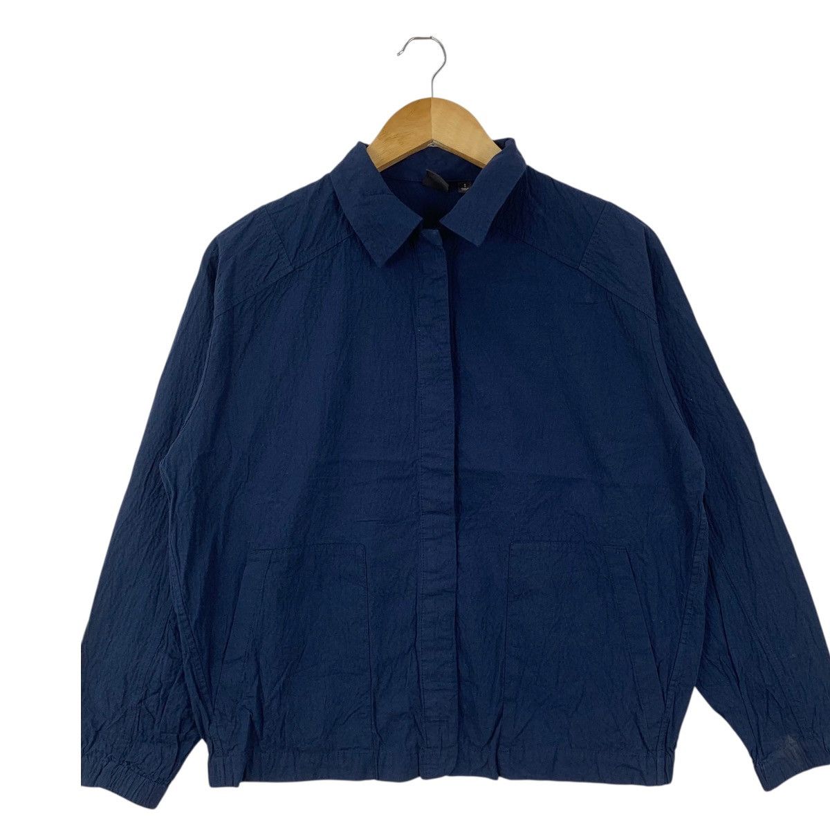 Uniqlo UNIQLO x HANA TAJIMA Collection Pure Indigo Cotton Blouse Size S / US 4 / IT 40 - 6 Thumbnail