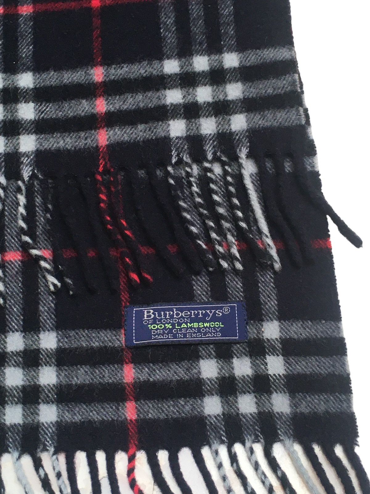 Burberry × Designer × Vintage Rare Design Vintage Brand Burberry's Lamb Wool Scarves 1990s Size ONE SIZE - 7 Thumbnail