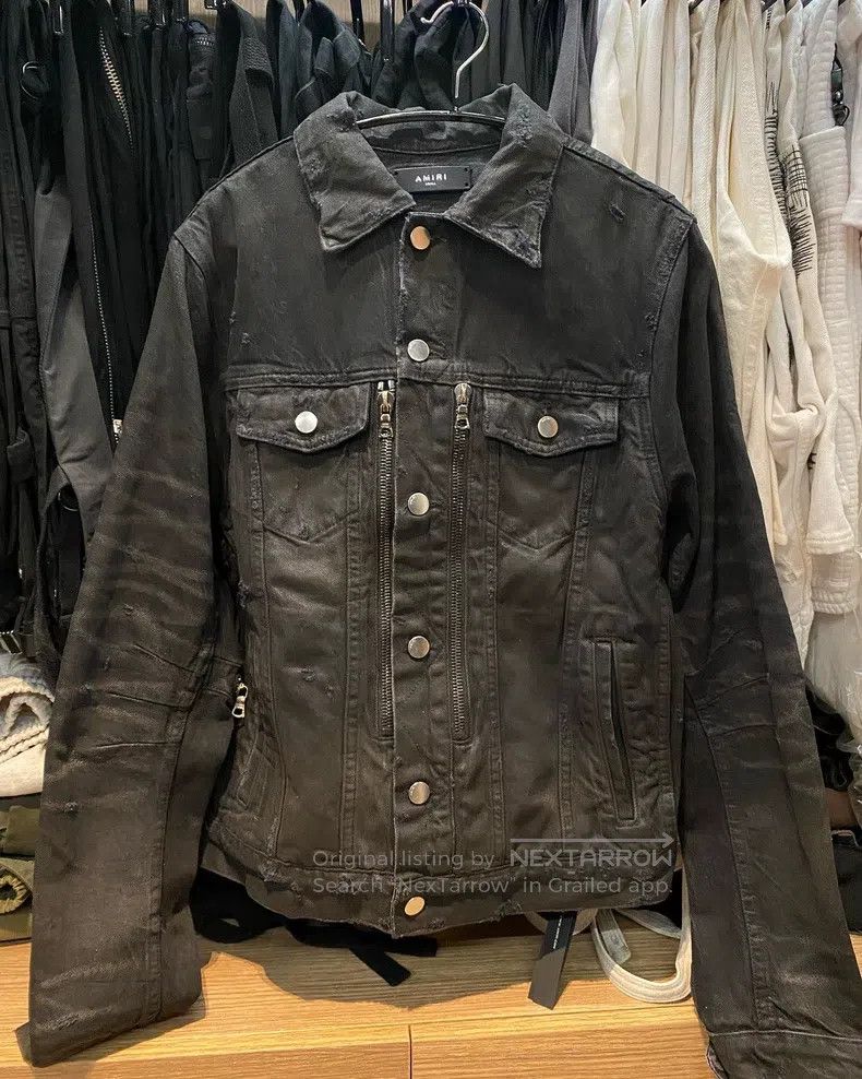 Amiri Amiri Size S Washed black MX2 denim jacket Size US S / EU 44-46 / 1 - 1 Thumbnail