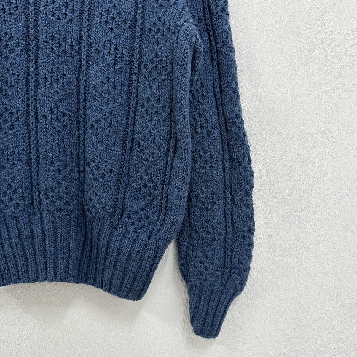 Aran Isles Knitwear × Japanese Brand × Vintage Vintage Japanese Japan Knitwear Diamond Sweater Jumper Size US L / EU 52-54 / 3 - 4 Thumbnail