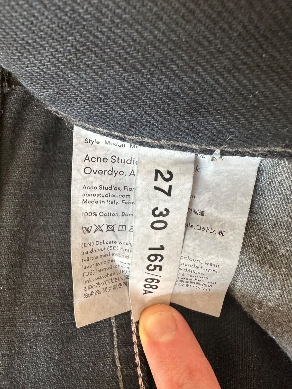 Acne Studios Acne Studios 1997 Jeans - Overdyed Black Size US 27 - 7 Thumbnail