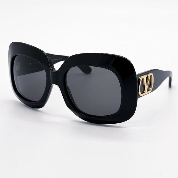Valentino NEW VALENTINO SUNGLASSES VLS-180A BLACK/GRAY WOMEN EYEWEAR Size ONE SIZE - 3 Thumbnail