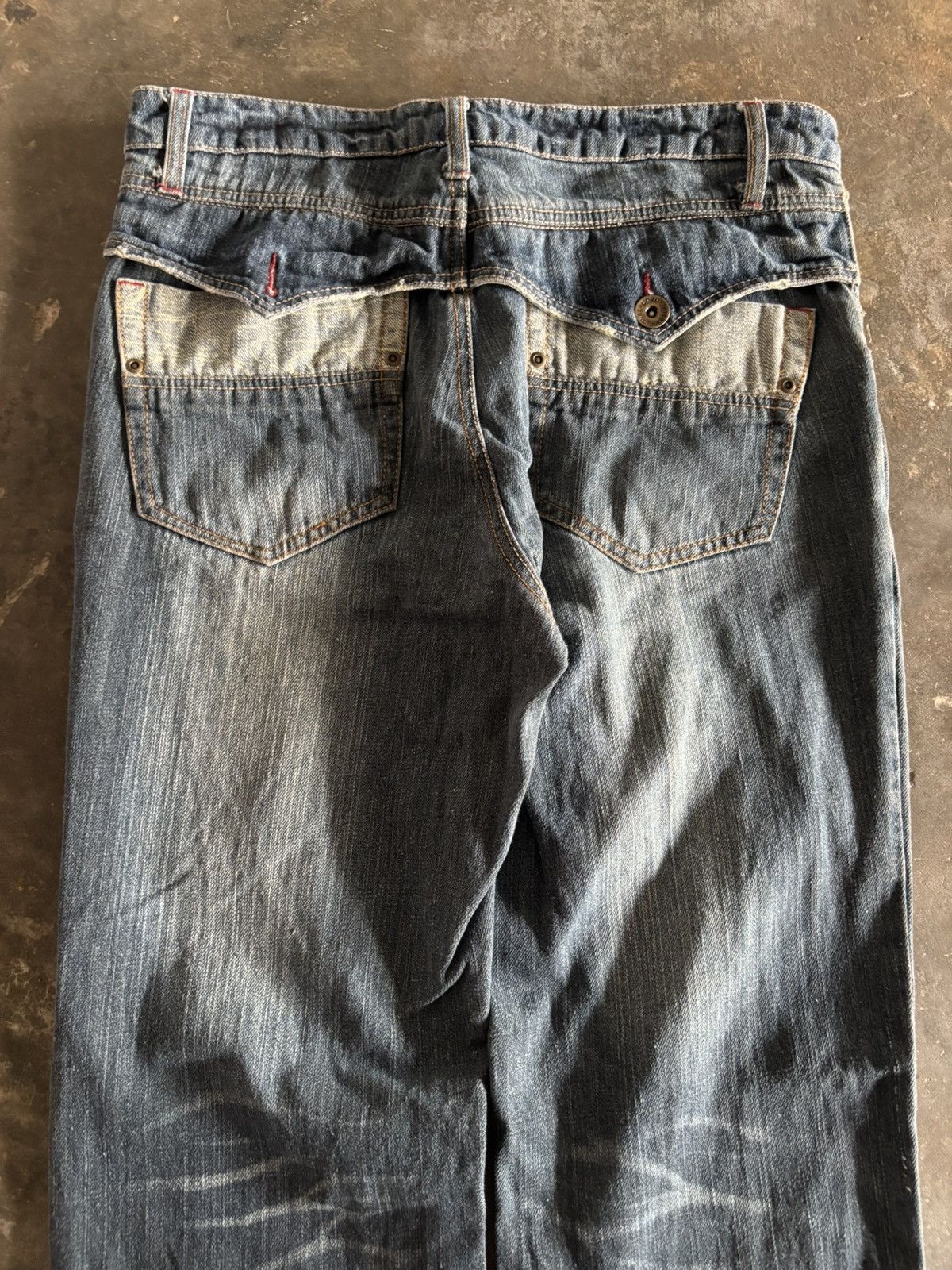 Hysteric Glamour × If Six Was Nine × Le Grande Bleu (L.G.B.) VTG GUMU JAPANESE DENIM SUKAJAN PANELLED Size US 33 - 13 Thumbnail