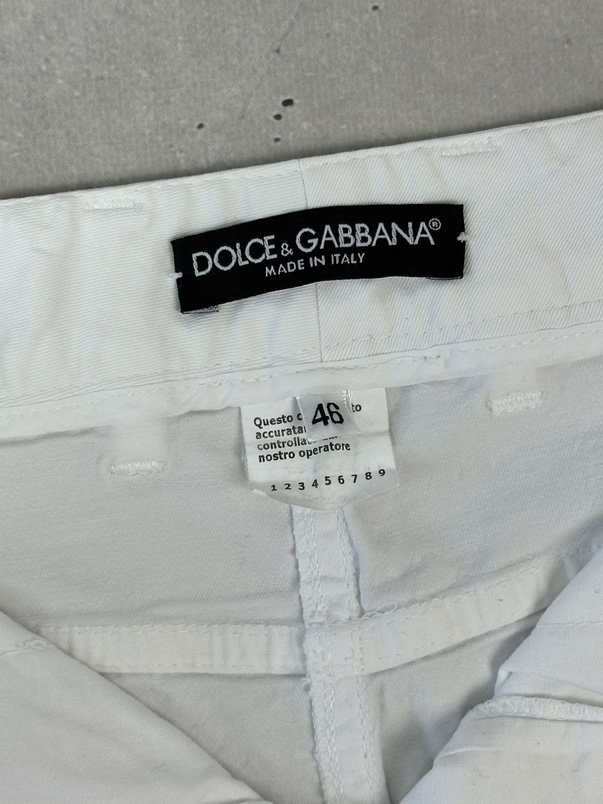 Dolce & Gabbana Vintage Dolce & Gabbana White Cotton Metal Logo Midi Skirt Size 32" / US 10 / IT 46 - 8 Thumbnail