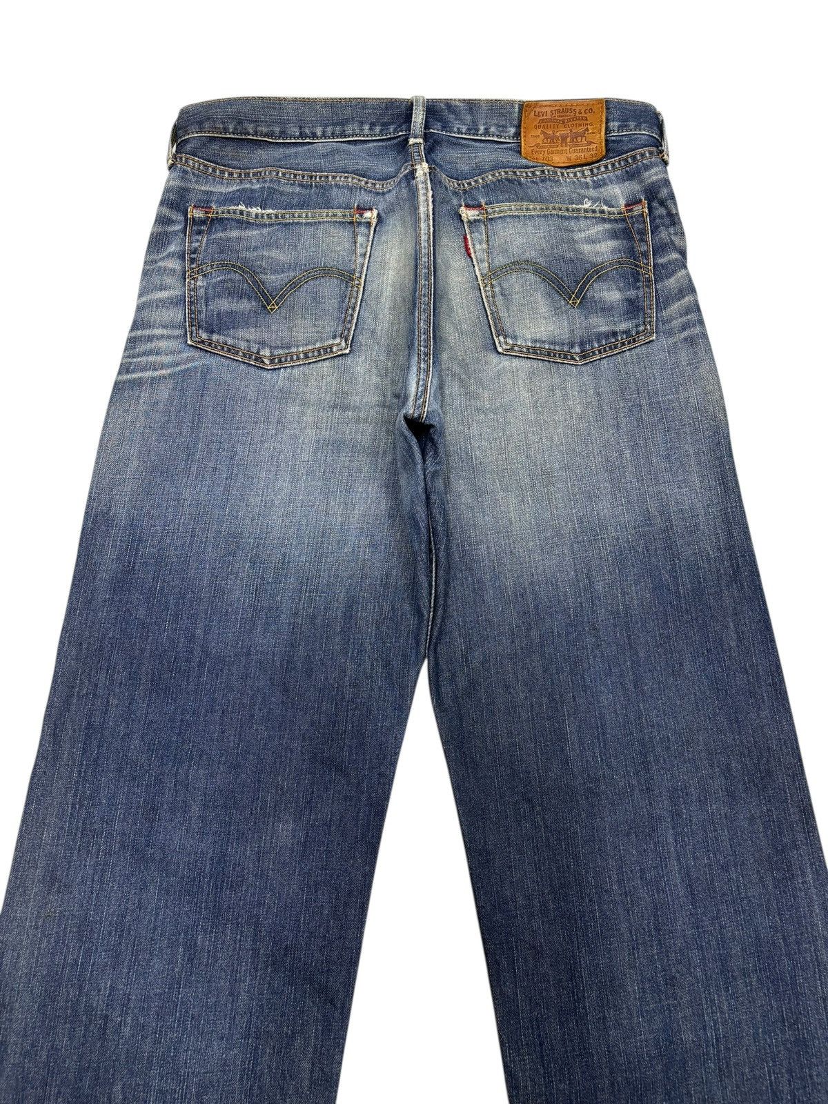 Kapital 💥BAGGY💥VTG LEVIS 703 BAGGY JEANS DISTRESSED DENIM LOOSE FIT Size US 36 / EU 52 - 6 Thumbnail