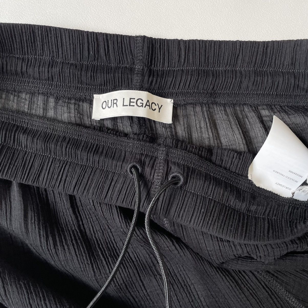 Our Legacy Black Hemp Loopback Crinkle Cotton Pants Size US 32 / EU 48 - 4 Thumbnail