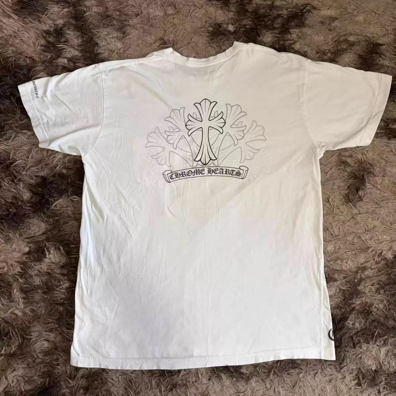 Chrome Hearts Chrome Hearts White Scroll Sketch Cross Short Sleeve XL Size US XL / EU 56 / 4 - 2 Thumbnail