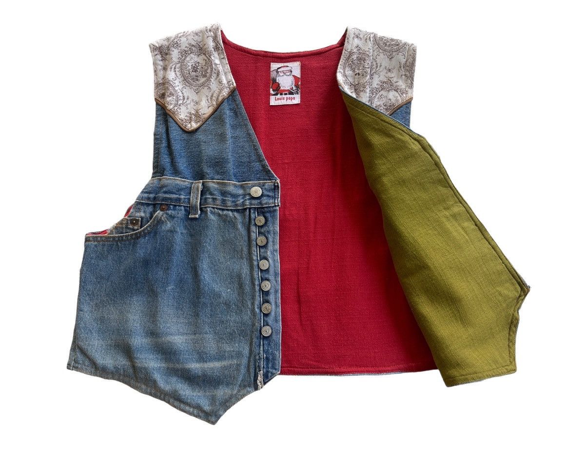 Levi's Vintage Clothing Levis X Louis Papa Reconstruct Custom Denim Vest Size M / US 6-8 / IT 42-44 - 4 Thumbnail