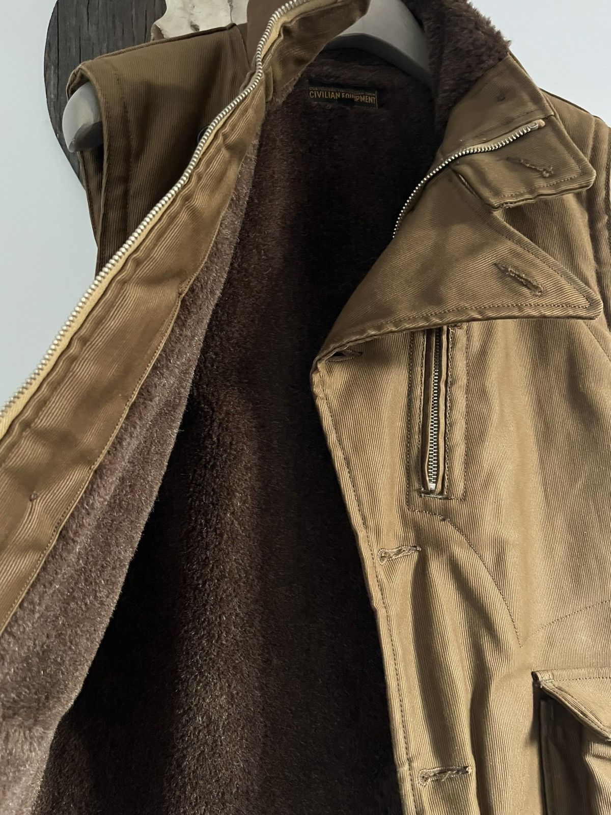 Freewheelers Winter Aviators’ Vest - Dark Khaki/Beige Size US S / EU 44-46 / 1 - 3 Thumbnail