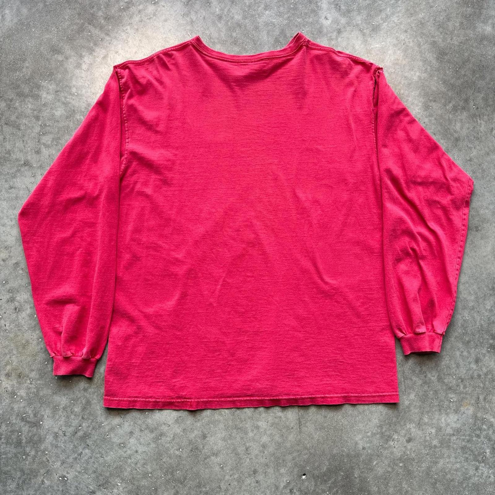 TEE JAYS Red Vintage 90's Tee Jays Blank Long Sleeve T-Shirt Size L / US 10 / IT 46 - 2 Thumbnail