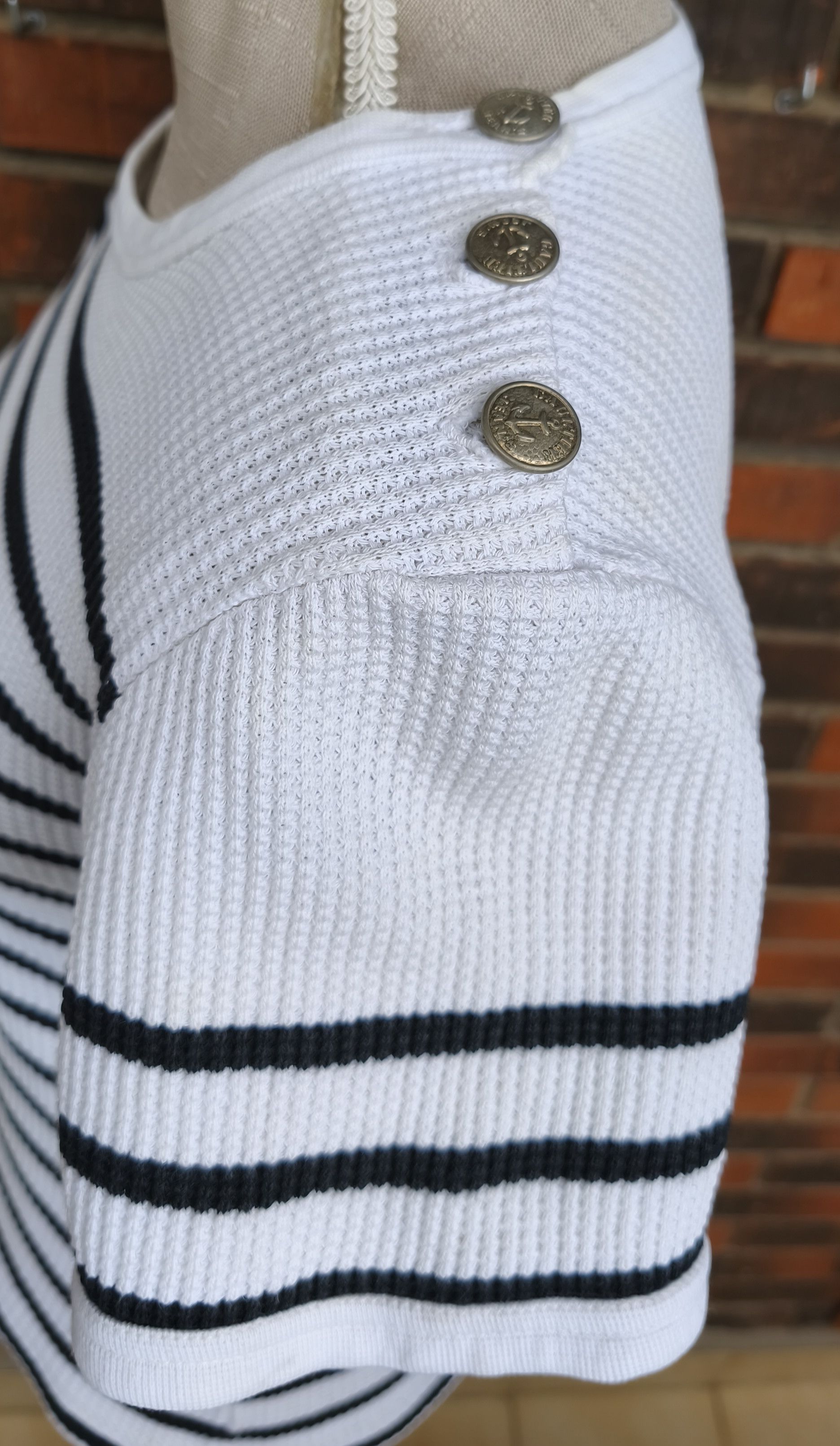 Jean Paul Gaultier 90's - Gaultier Jeans- Textured stripes cotton tshirt Size M / US 6-8 / IT 42-44 - 12 Thumbnail