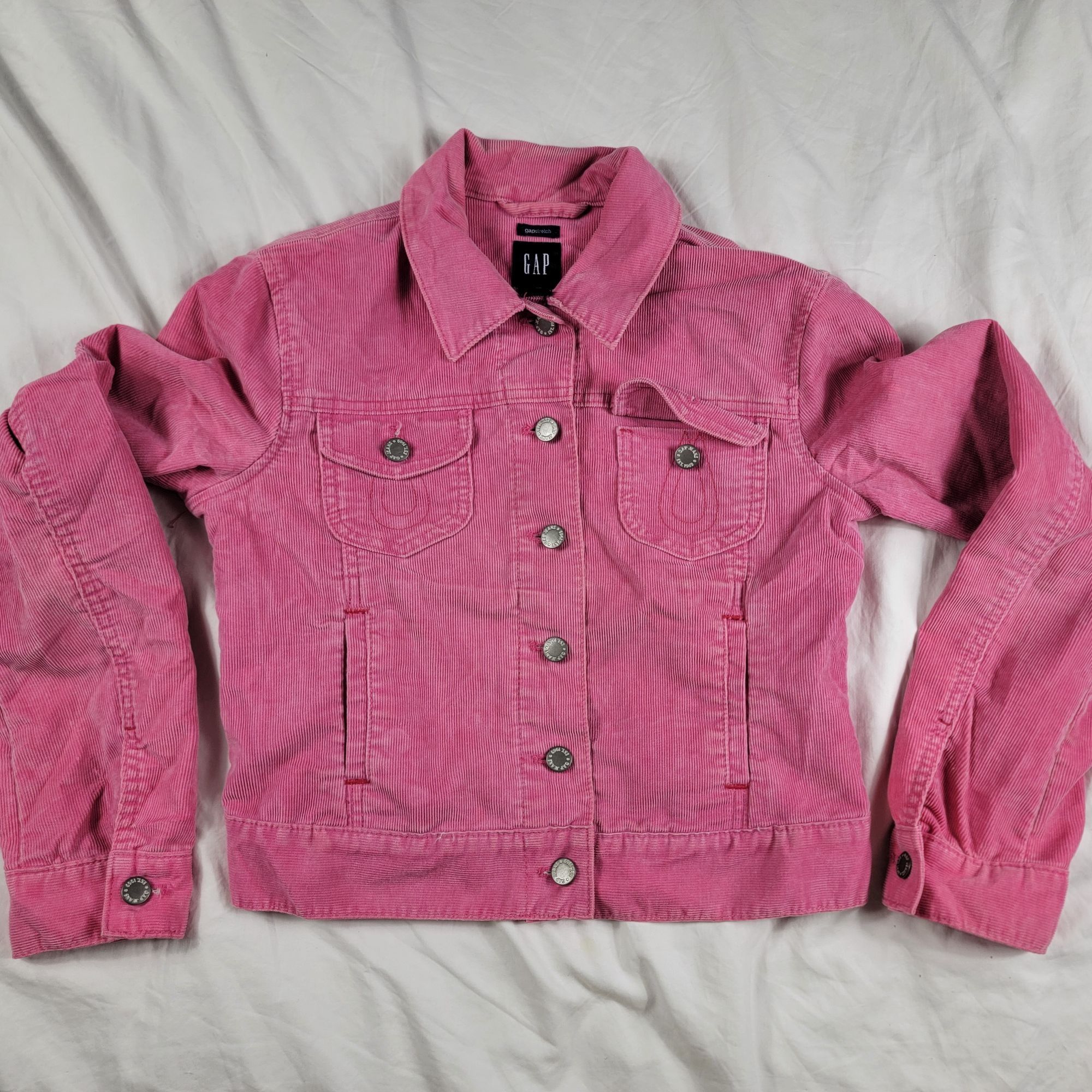 Gap Gap Womens Small Pink Corduroy Jacket Casual Going Out Outdo Size S / US 4 / IT 40 - 1 Thumbnail