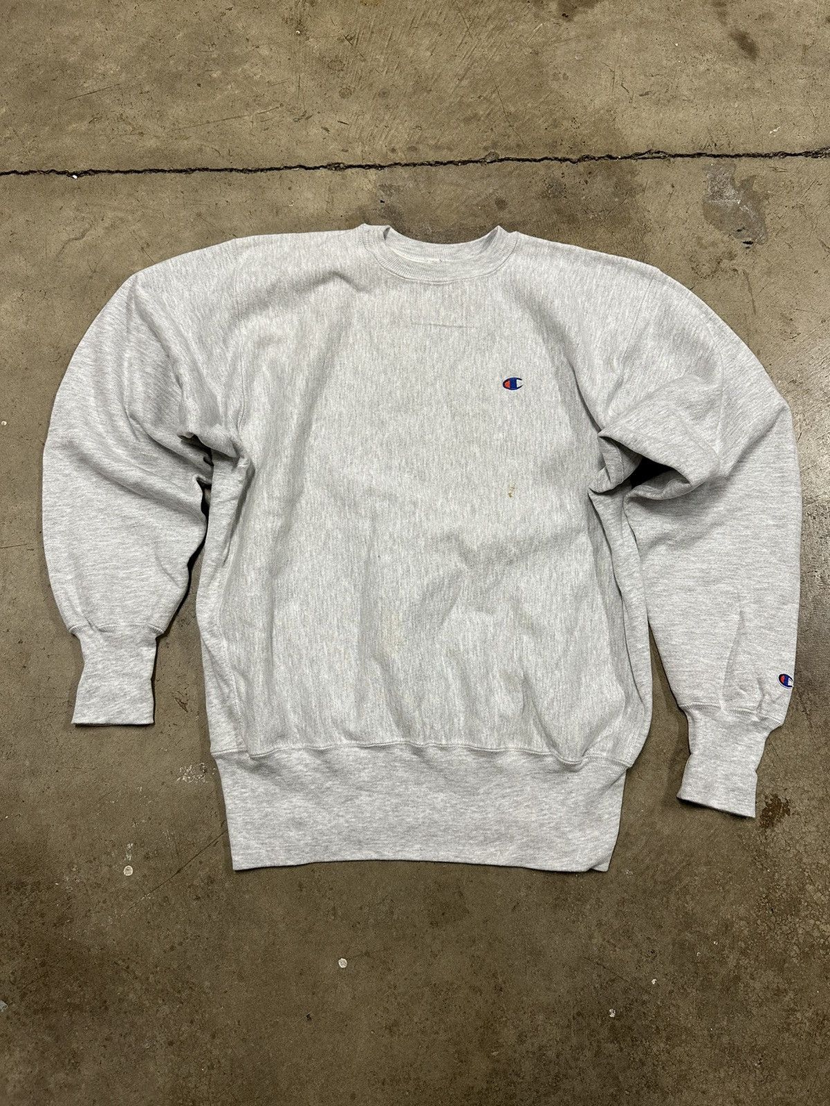 image of 90’S Champion Reverse Weave Crewneck in Grey, Men's (Size XL)