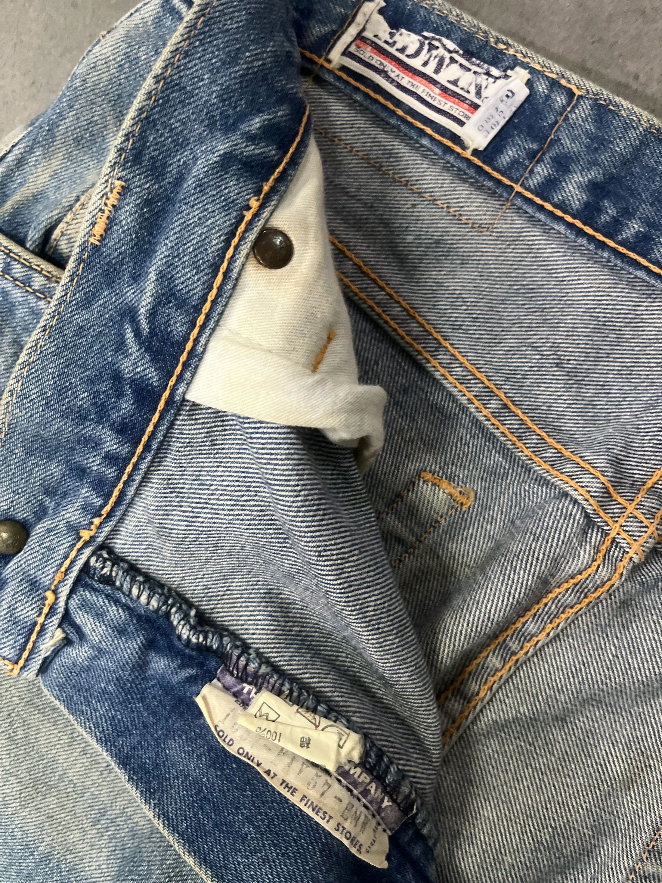 Edwin Vintage Edwin Japan Zipper Fly Stone Wash Faded Size US 32 / EU 48 - 3 Thumbnail