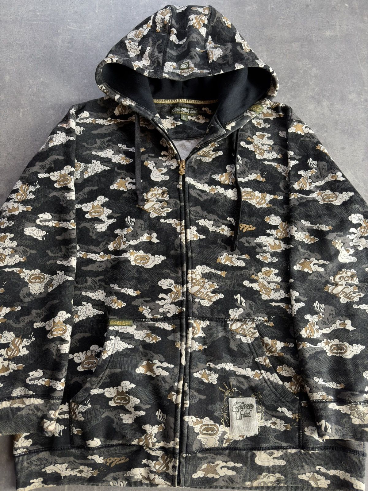 Ecko Unltd. Ecko Unltd Dollar Money AOP Baggy Zip Hoodie XL XXL Size US XL / EU 56 / 4 - 7 Thumbnail