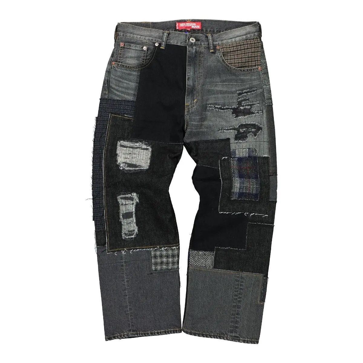 Image of Comme Des Garcons x Junya Watanabe Levi’S X Junya Watanabe Patchwork Denim Pants in Black (Size 31)