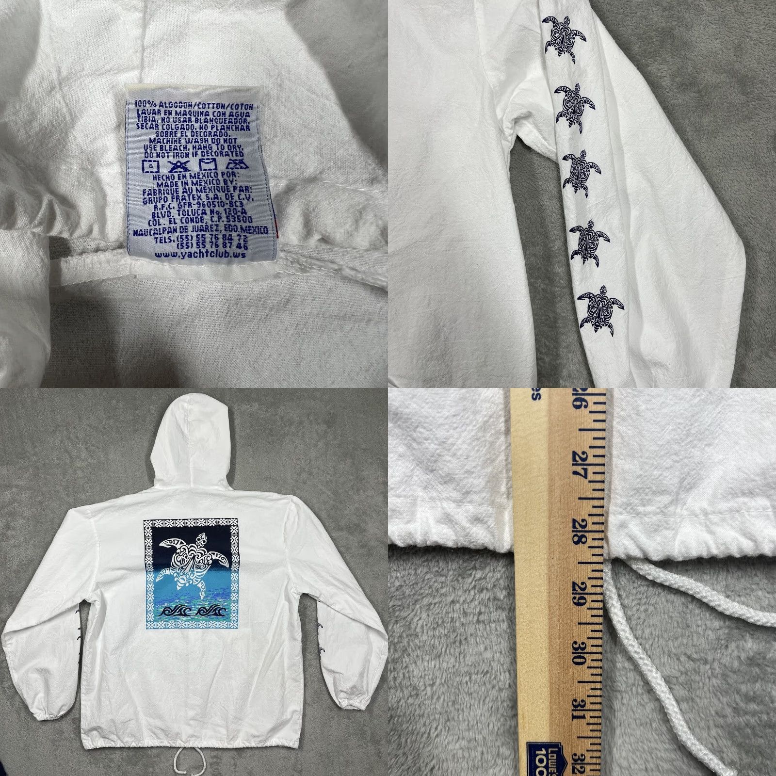 Vintage VINTAGE Mens XL Yacht Club San Diego CA Windbreaker Full Zip Jacket Turtle Print Size US XL / EU 56 / 4 - 8 Thumbnail