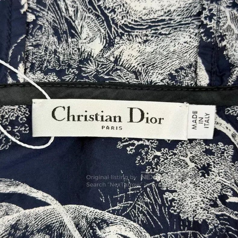 Dior Dior Dark blue and white zoo nylon short-sleeved hooded dr Size XS / US 0-2 / IT 36-38 - 5 Thumbnail