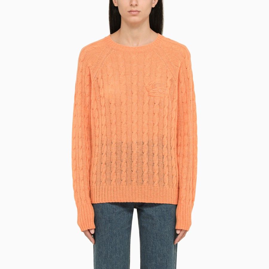 Image of Etro O1D2Blof01223 Sweater In Orange, Women's (Size Small)