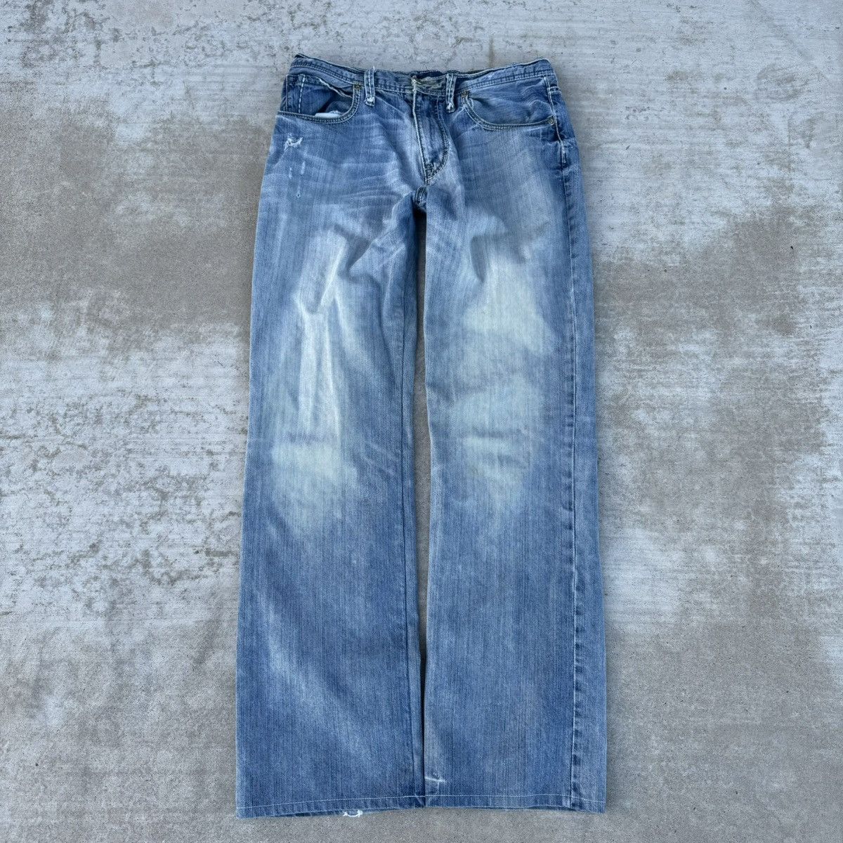 BKE × JNCO × Southpole Vintage Y2K Thrashed Baggy Loose BKE Skater Jeans 34 Size US 34 / EU 50 - 1 Thumbnail
