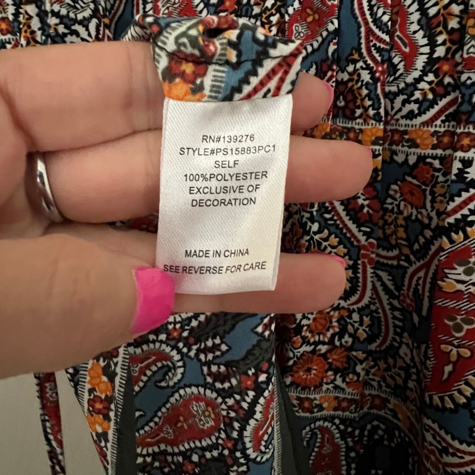 Other Marcelle Tie Neck Top Stitch Fix Daniel Rainn Keyhole Blouse Size M / US 6-8 / IT 42-44 - 12 Thumbnail