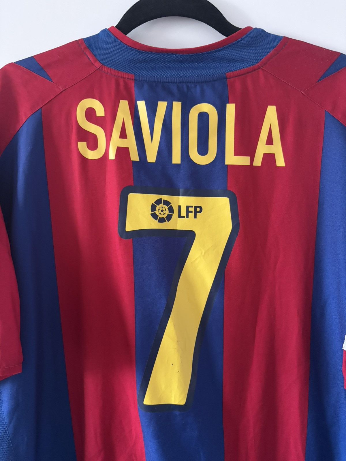 Barcelona nike 2002/2003 domowa Saviola Vintage — zdjęcie 2