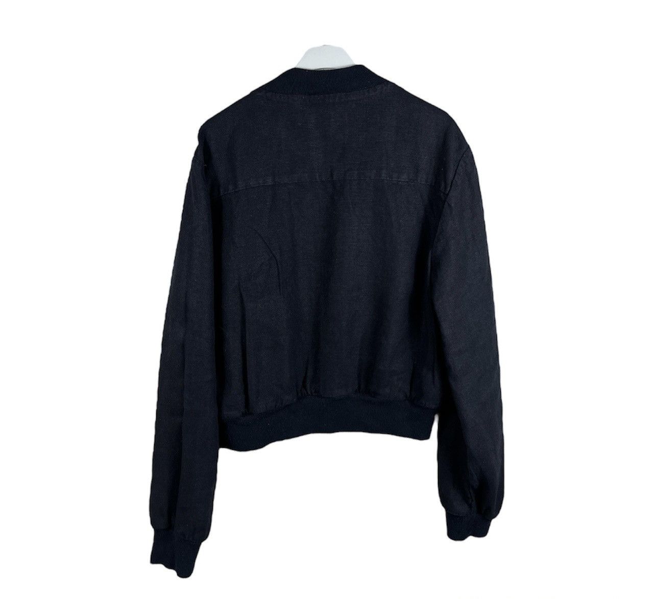 Other Post Card linen cropped navy bomber jacket boxy riri luxury Size XL / US 12-14 / IT 48-50 - 2 Thumbnail