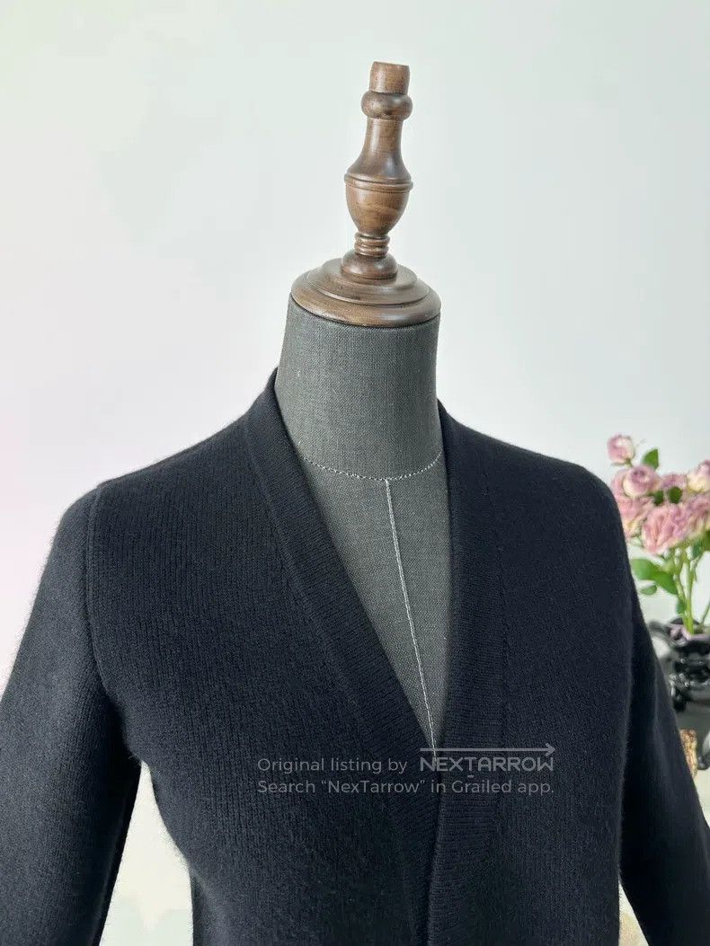 Hermes Hermes Deep V-neck cashmere knitted long shirt, black Size XS / US 0-2 / IT 36-38 - 6 Thumbnail