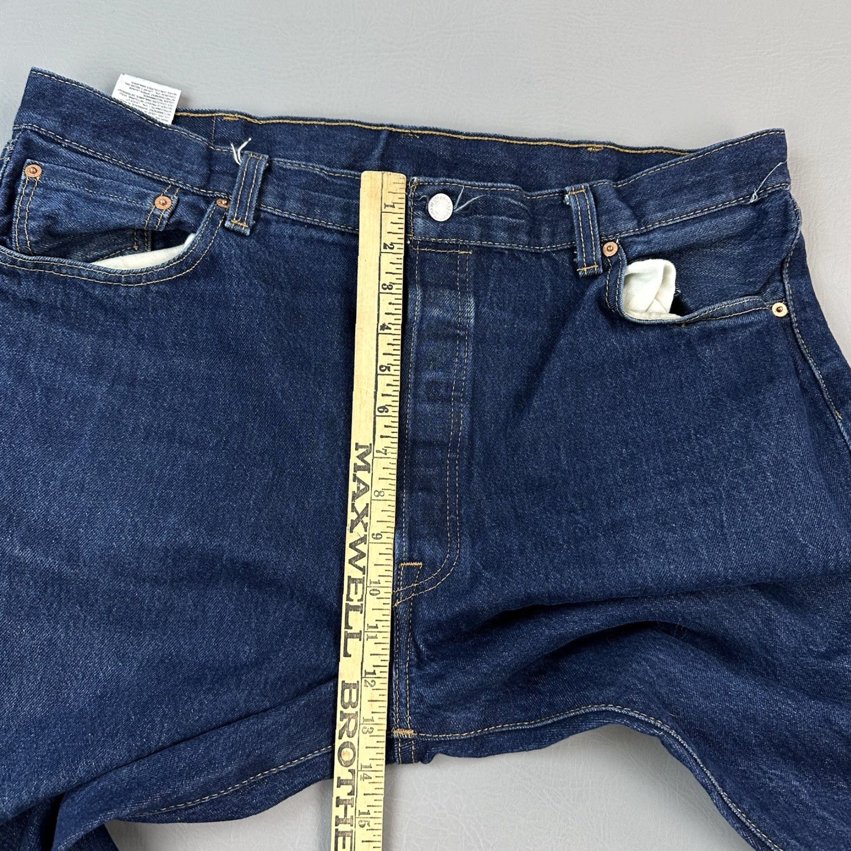 Levi's Levi's 501 Jeans Mens 42x34 Dark Wash Original Shrink To Fit Button Fly Denim Blue 80s 90s Cowboy Retro USA Jeans Mens Regular Size US 42 / EU 58 - 5 Thumbnail