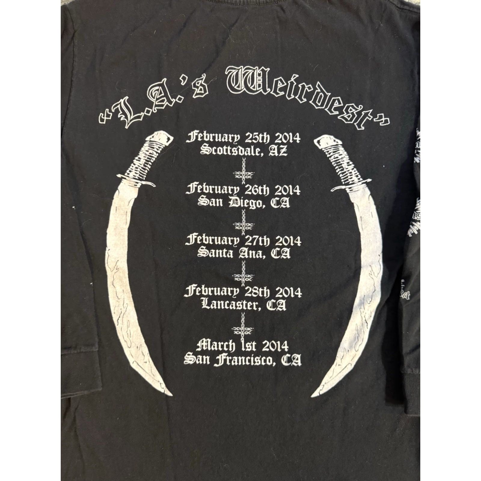 CLOSED VINTAGE Twitching Tongues T-Shirt Long Sleeve M Black Cotton Logo 2010s Band Metal Punk Hardcore Metalcore Double-Sided Mens Shirt Size US M / EU 48-50 / 2 - 6 Thumbnail