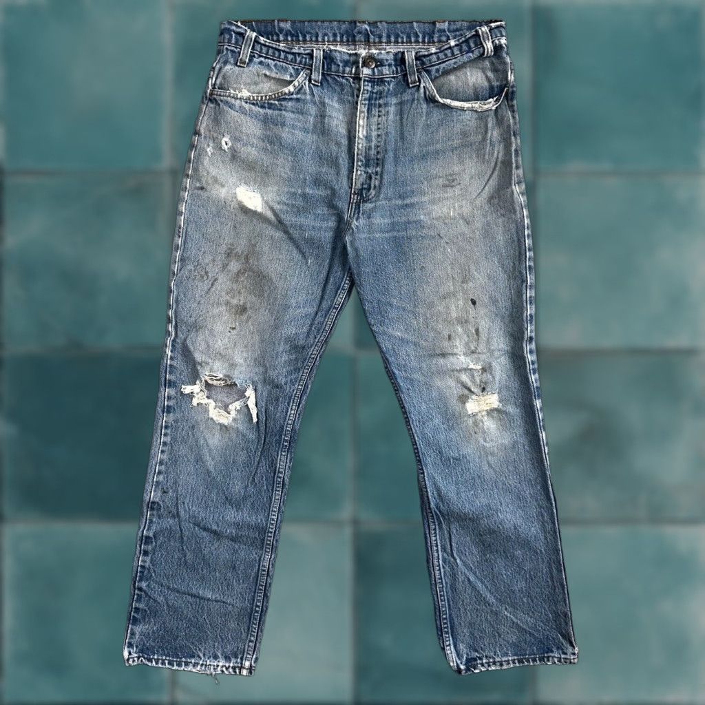 Levi's Levi's 517 Jeans Regular 34x27 Vintage 80s USA Orange Tab Bootcut Blue Denim Cotton Mens Size US 34 / EU 50 - 1 Thumbnail