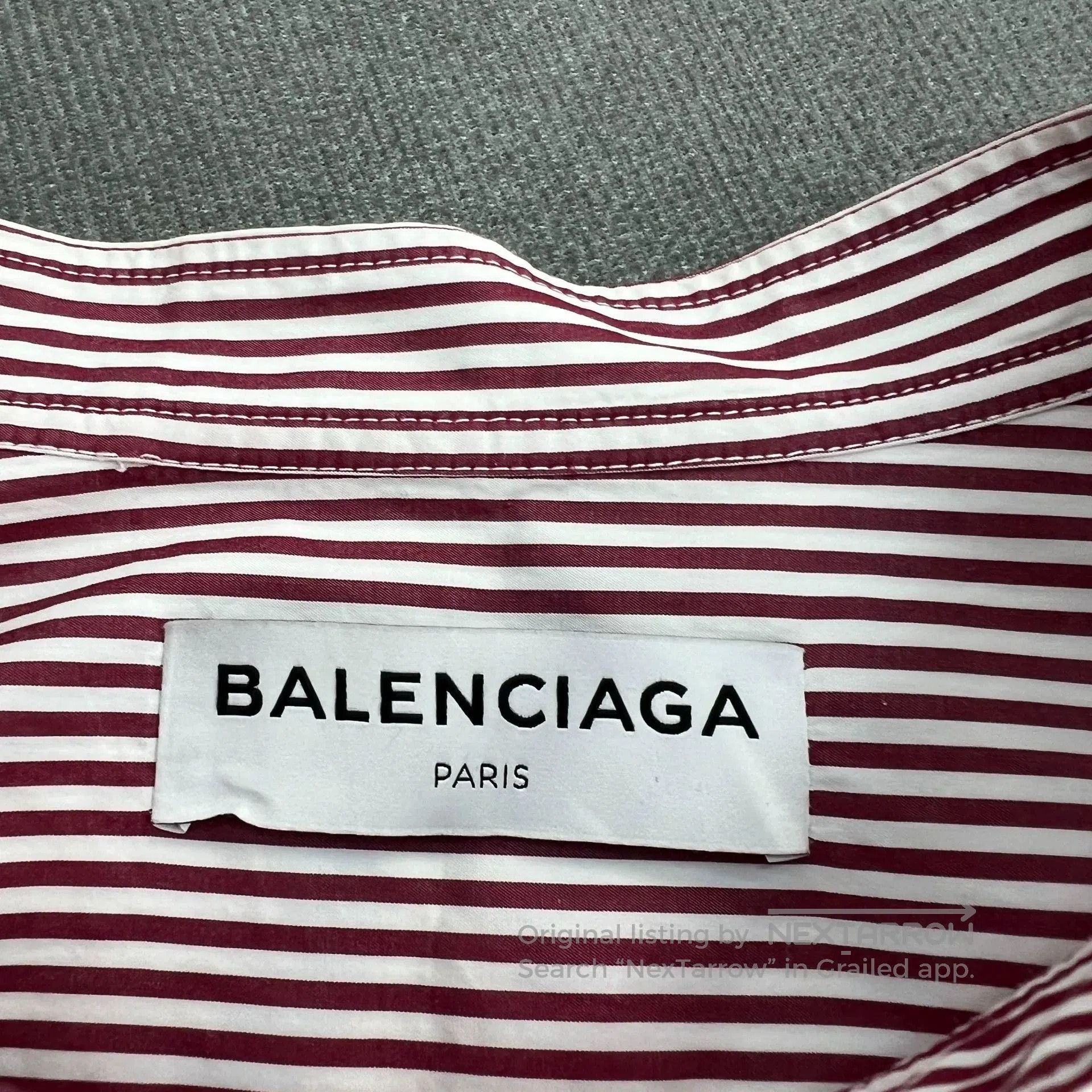 Balenciaga Balenciaga Oversize Logo Stripe Shirt. Size S / US 4 / IT 40 - 4 Thumbnail