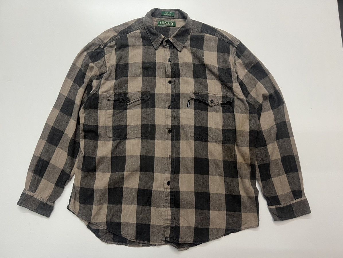 image of Levis x Levis Vintage Clothing Levi's Sutter Creek Flannel in Brown, Men's (Size XL)