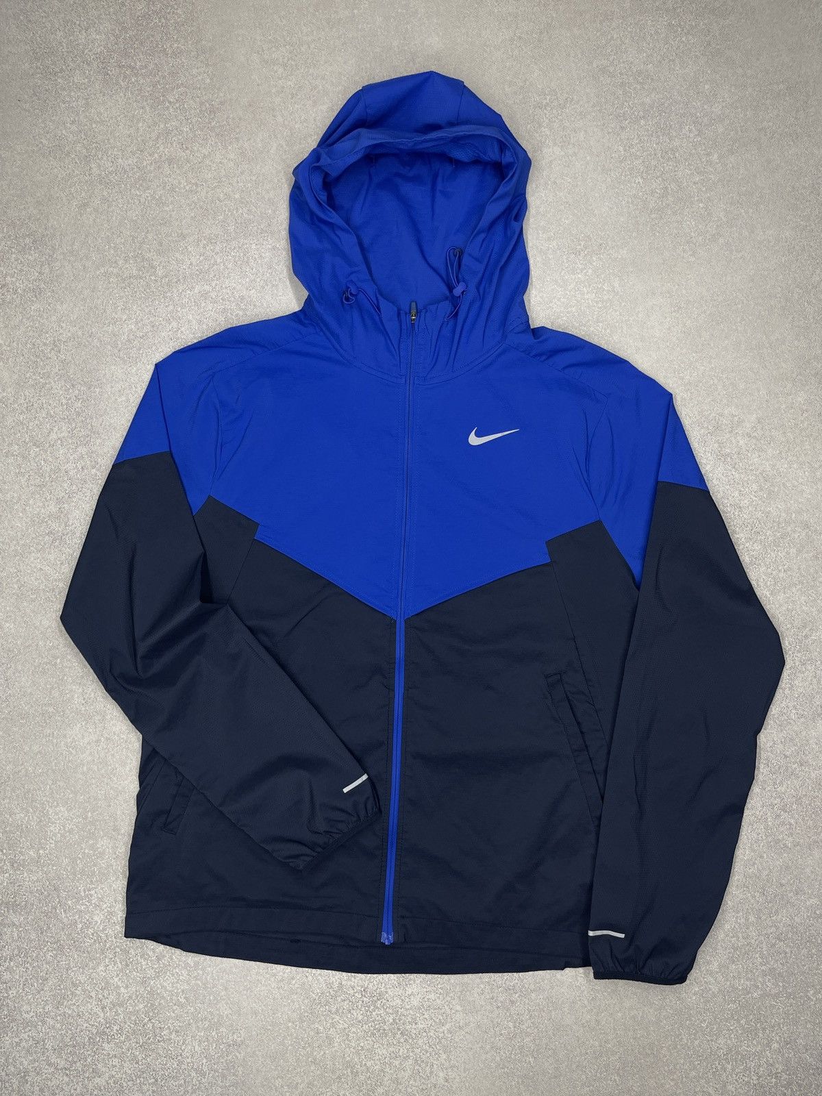 Nike Mens Nike Running Windrunner Hooded Jacket Blue Navy Size US S / EU 44-46 / 1 - 2 Thumbnail