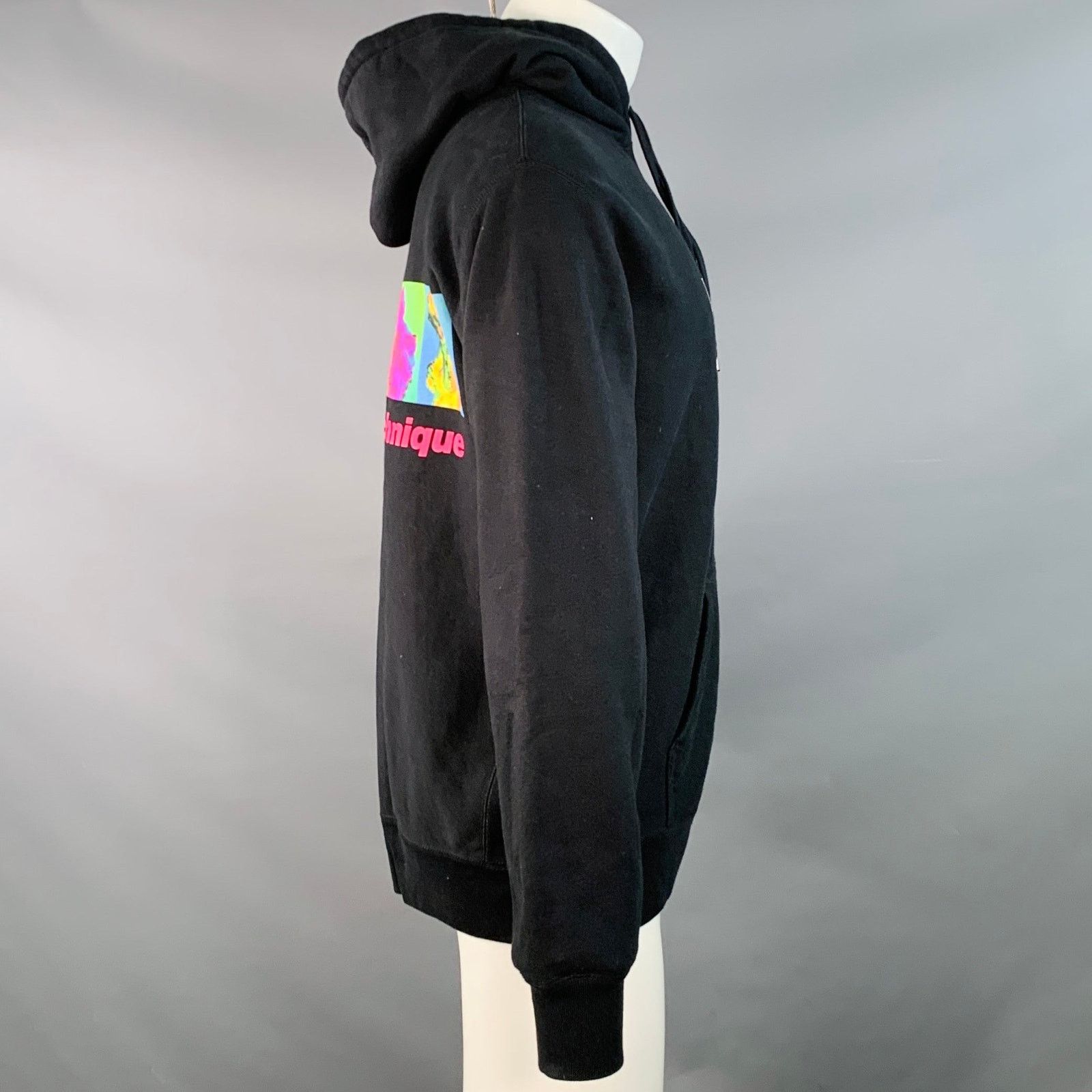 Pleasures M Black White Rock Concert Cotton Blend Hooded Sweatshirt Size US M / EU 48-50 / 2 - 3 Thumbnail