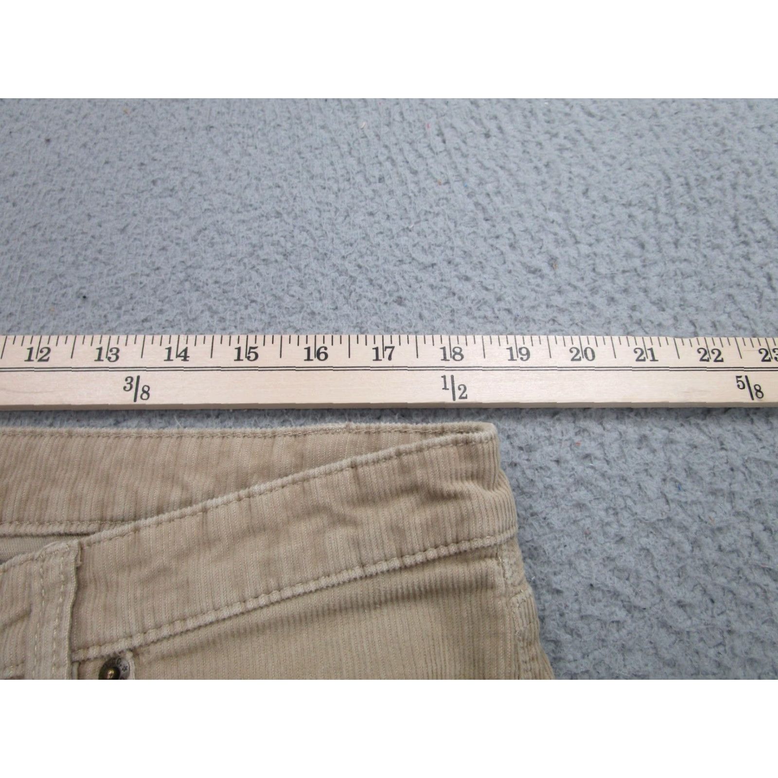 Ralph Lauren Ralph Lauren Pants Womens 14x32 Beige Corduroy Straight Leg Flat Front Cotton Size 36" / US 14 / IT 50 - 4 Thumbnail