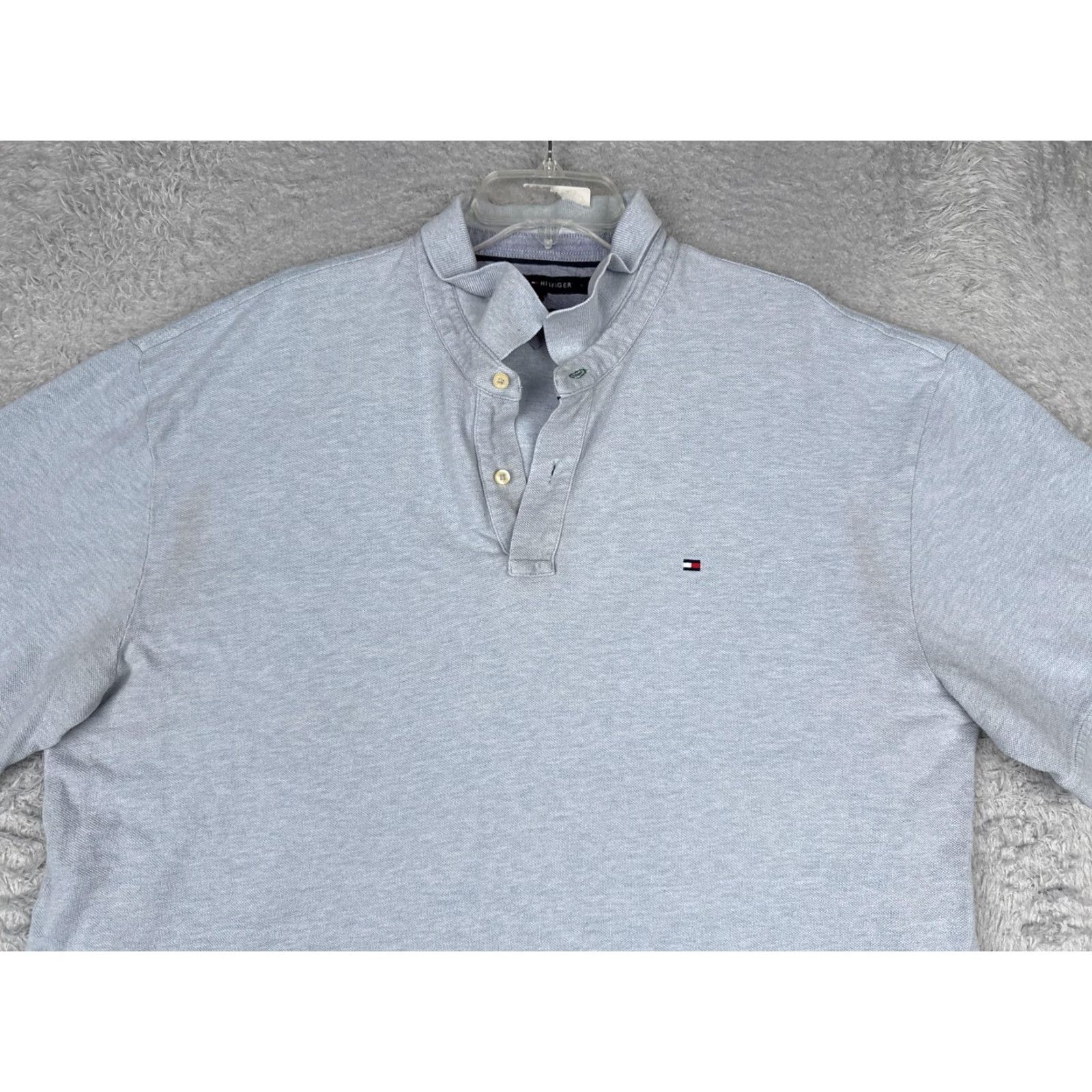 Tommy Hilfiger Tommy Hilfiger Polo Shirt Mens 2XL Blue Classic Fit Short Sleeve Logo Knit Size US XXL / EU 58 / 5 - 4 Thumbnail