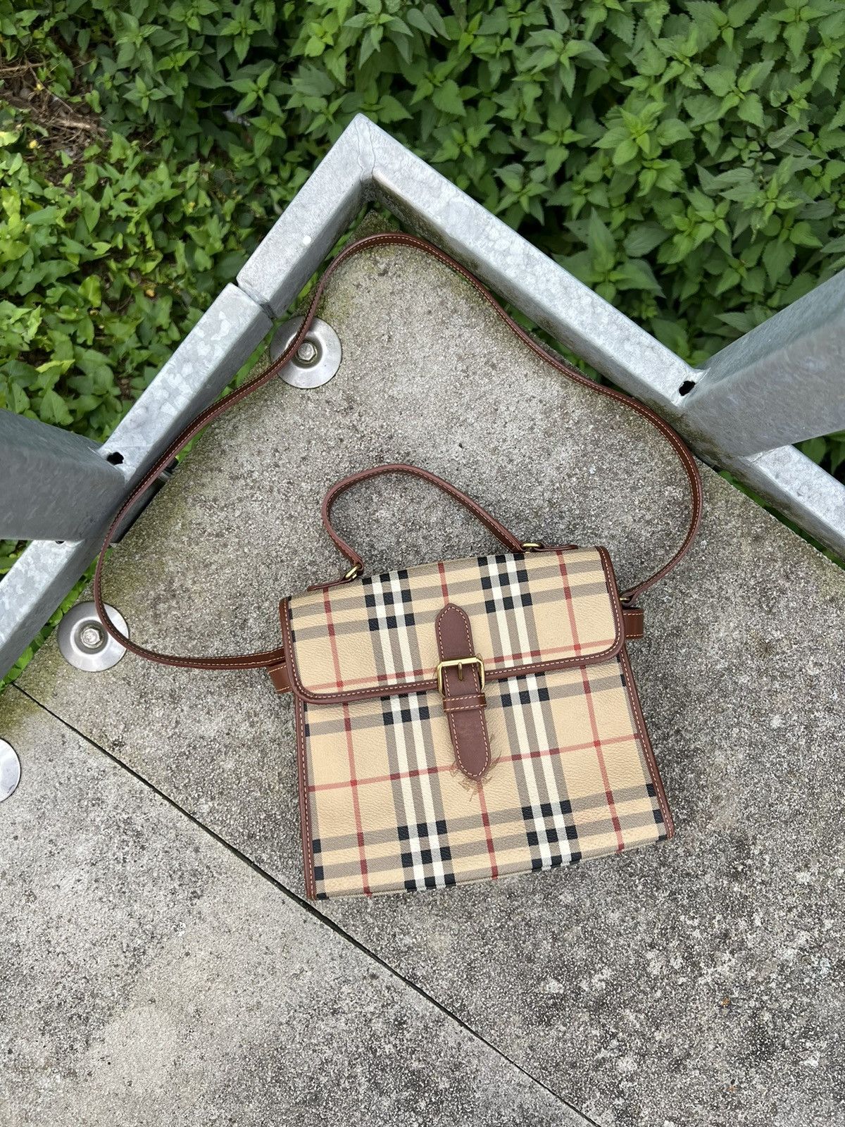 Vintage Burberry messenger bag Grailed