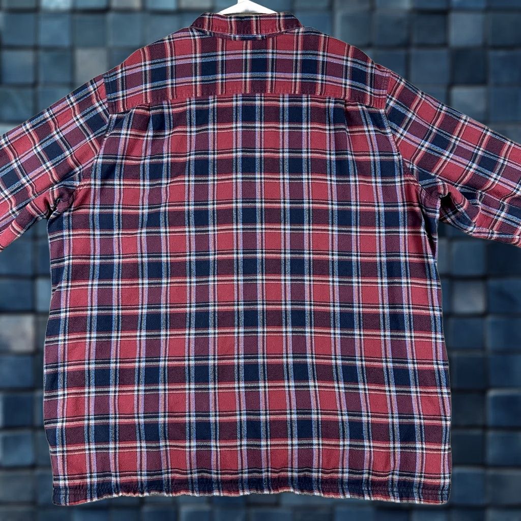 Vintage LL Bean Shirt XL Red Plaid Fleece-Lined Button-Up Shacket Men’s Casual Size US XL / EU 56 / 4 - 1 Thumbnail