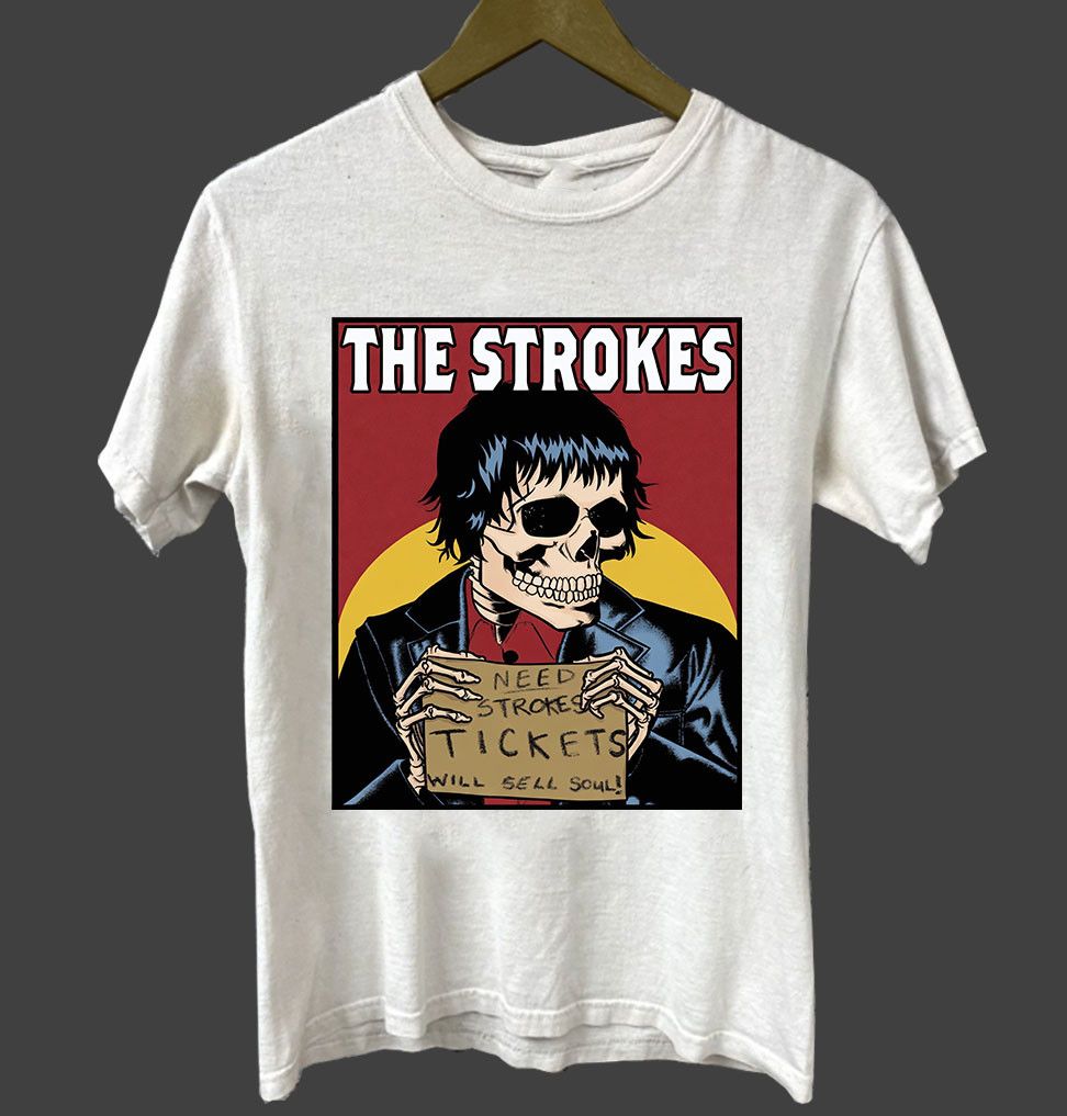 Band Tees The Strokes T-shirt Rock Band Retro Tee Size US XL / EU 56 / 4 - 2 Thumbnail