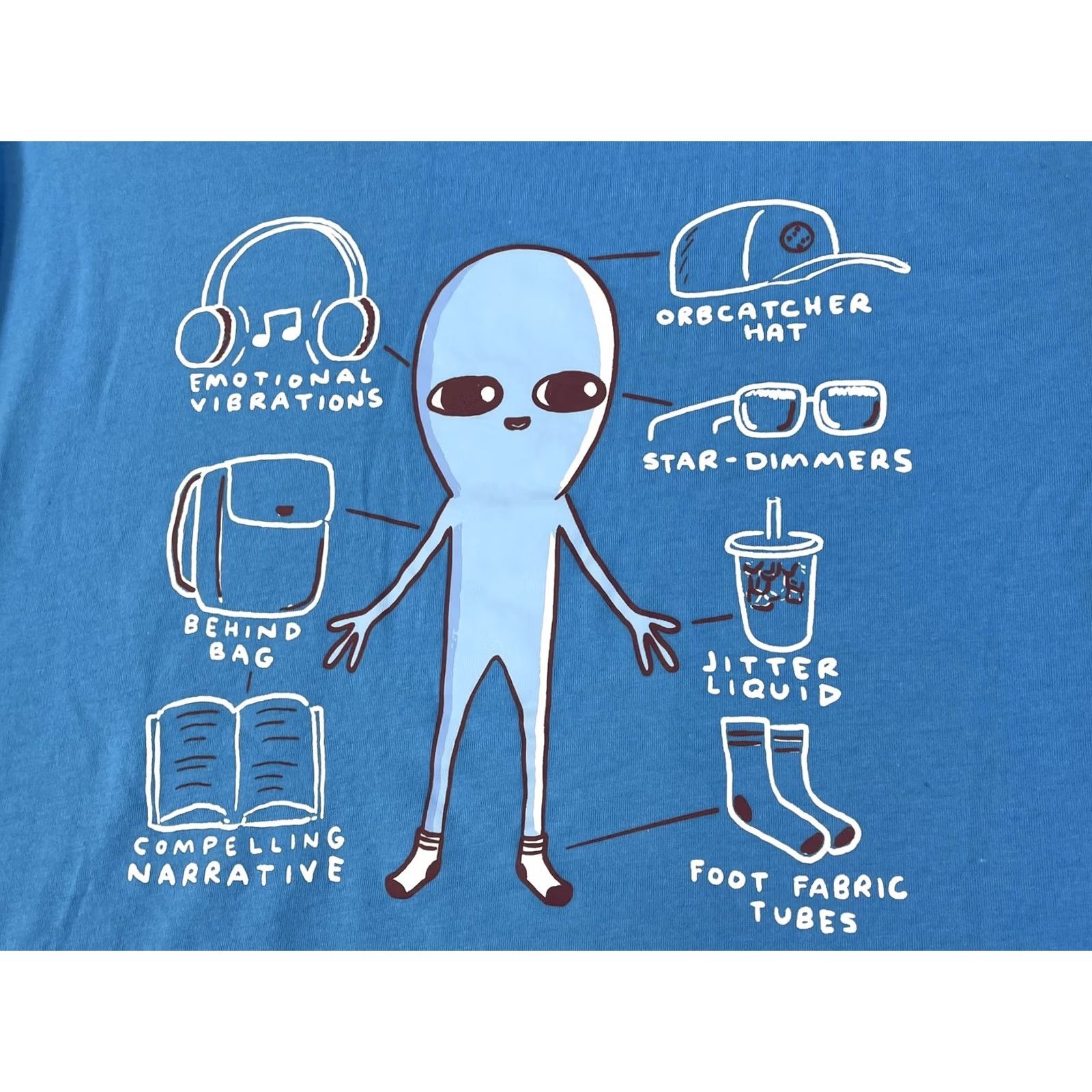 Vintage Strange Planet Shirt Mens Medium Blue Long Sleeve Graphic Print Alien Nathan W Pyle Size US M / EU 48-50 / 2 - 3 Thumbnail