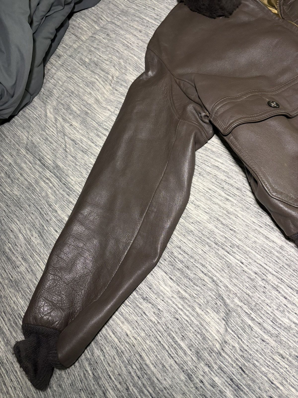 Schott Vintage Schott G-1 Flight Jacket USN Leather 1973 Size US XS / EU 42 / 0 - 8 Thumbnail