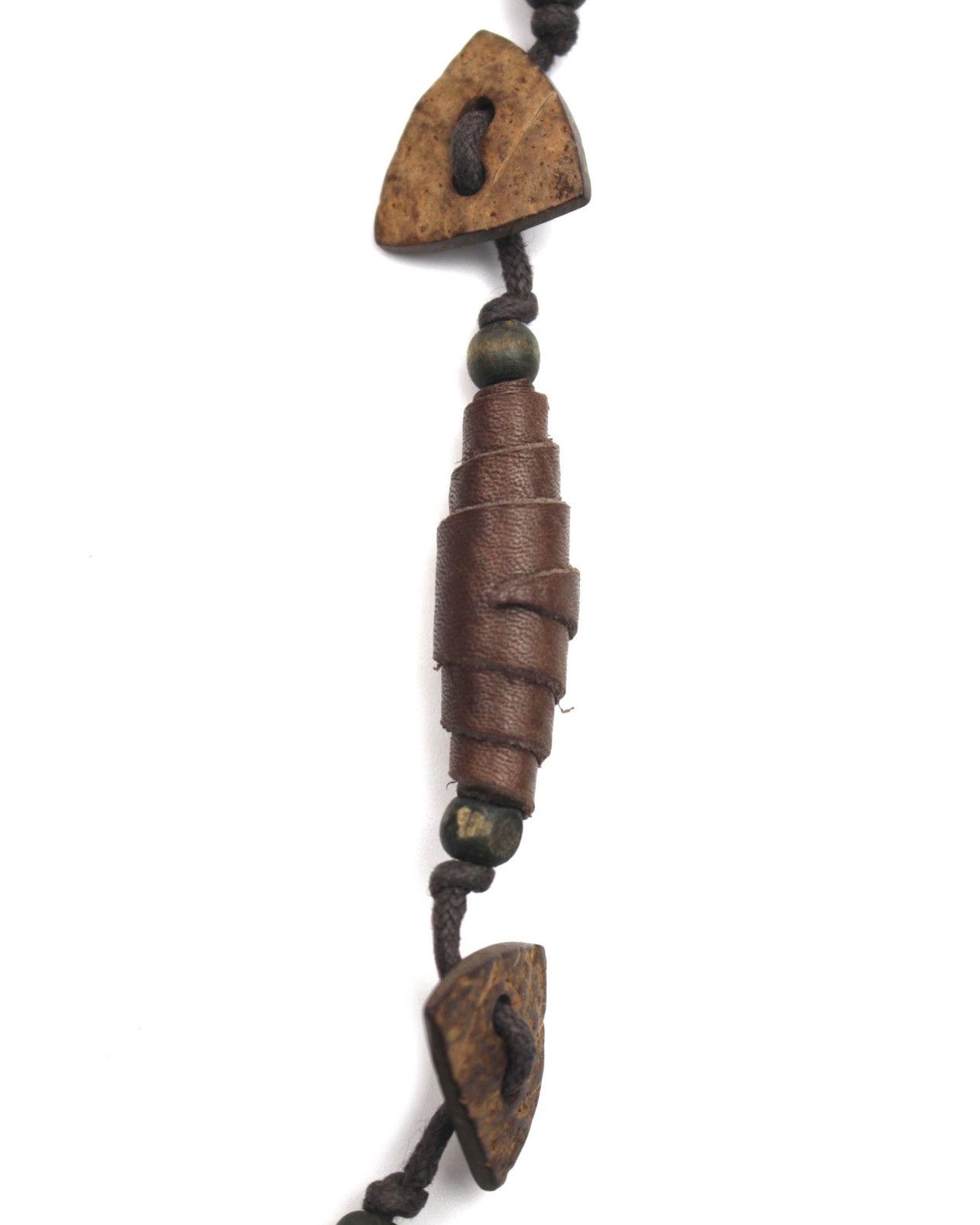 Hysteric Glamour 1990S JAPANESE MADE CARVED WOODEN TRIANGULAR BEADS NECKLACE Size ONE SIZE - 6 Thumbnail