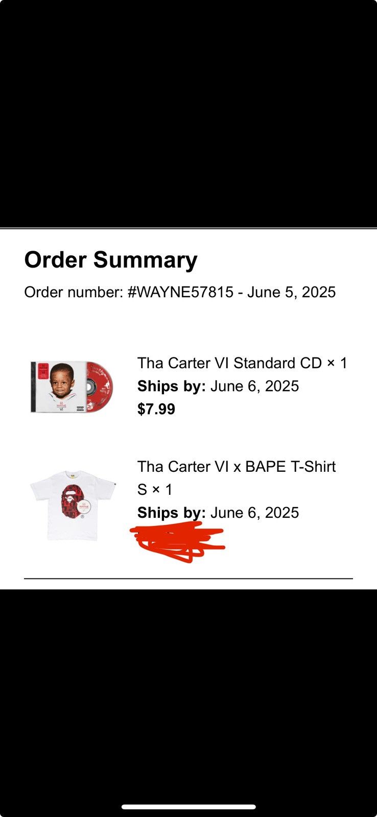 Bape A bathing ape Bape X Lil Wayne Carter 6 Size Small SOLD OUT Size US S / EU 44-46 / 1 - 7 Thumbnail