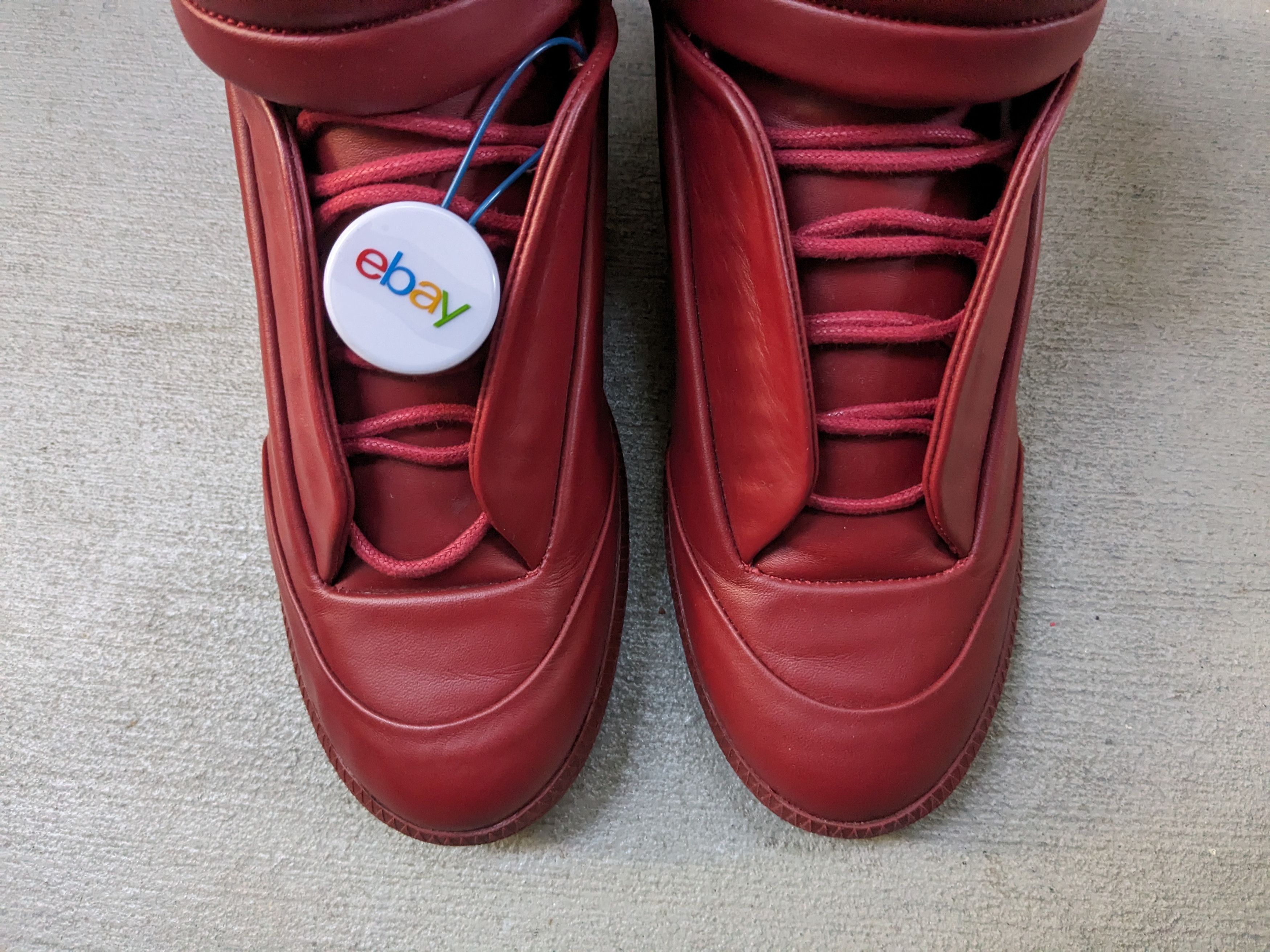 Maison Margiela Maison Margiela Future 9 Red Leather High Tops Size US 9 / EU 42 - 5 Thumbnail