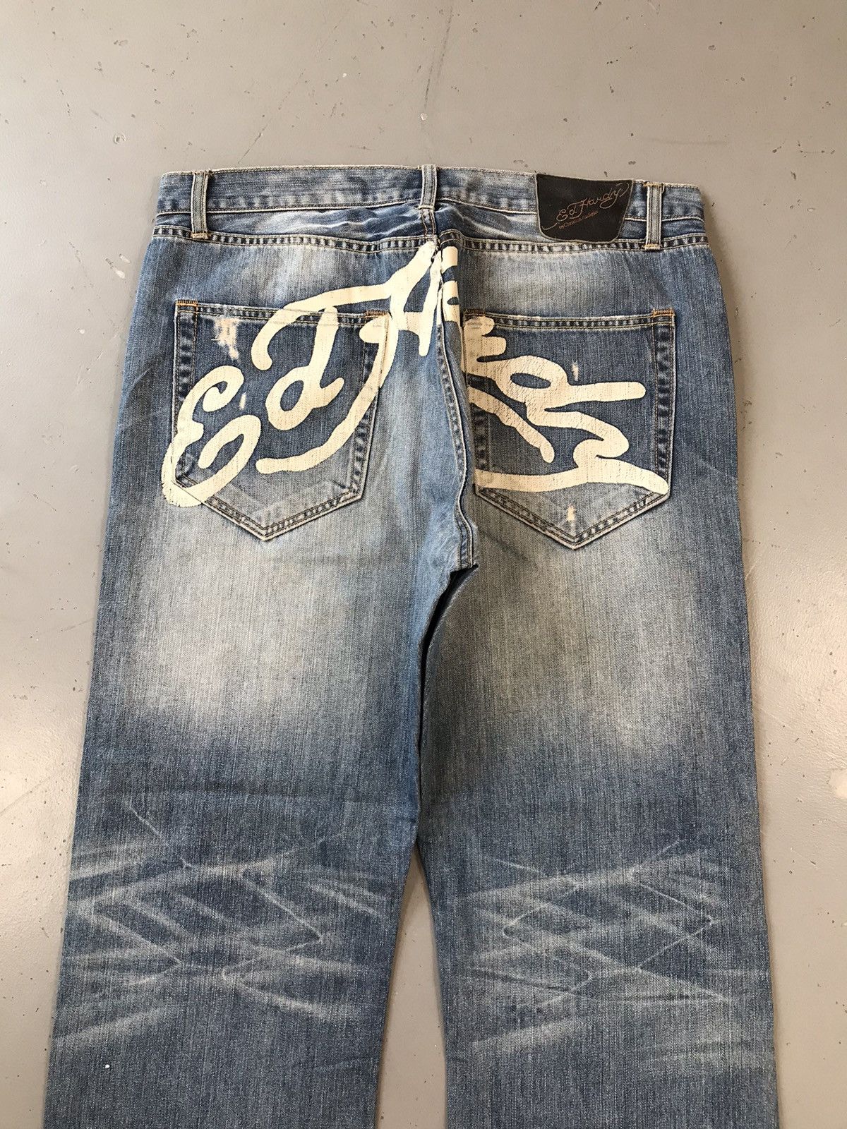 Christian Audigier × Ed Hardy × Vintage Vintage Ed hardy Christian Audigier printed denim Size US 38 / EU 54 - 10 Thumbnail