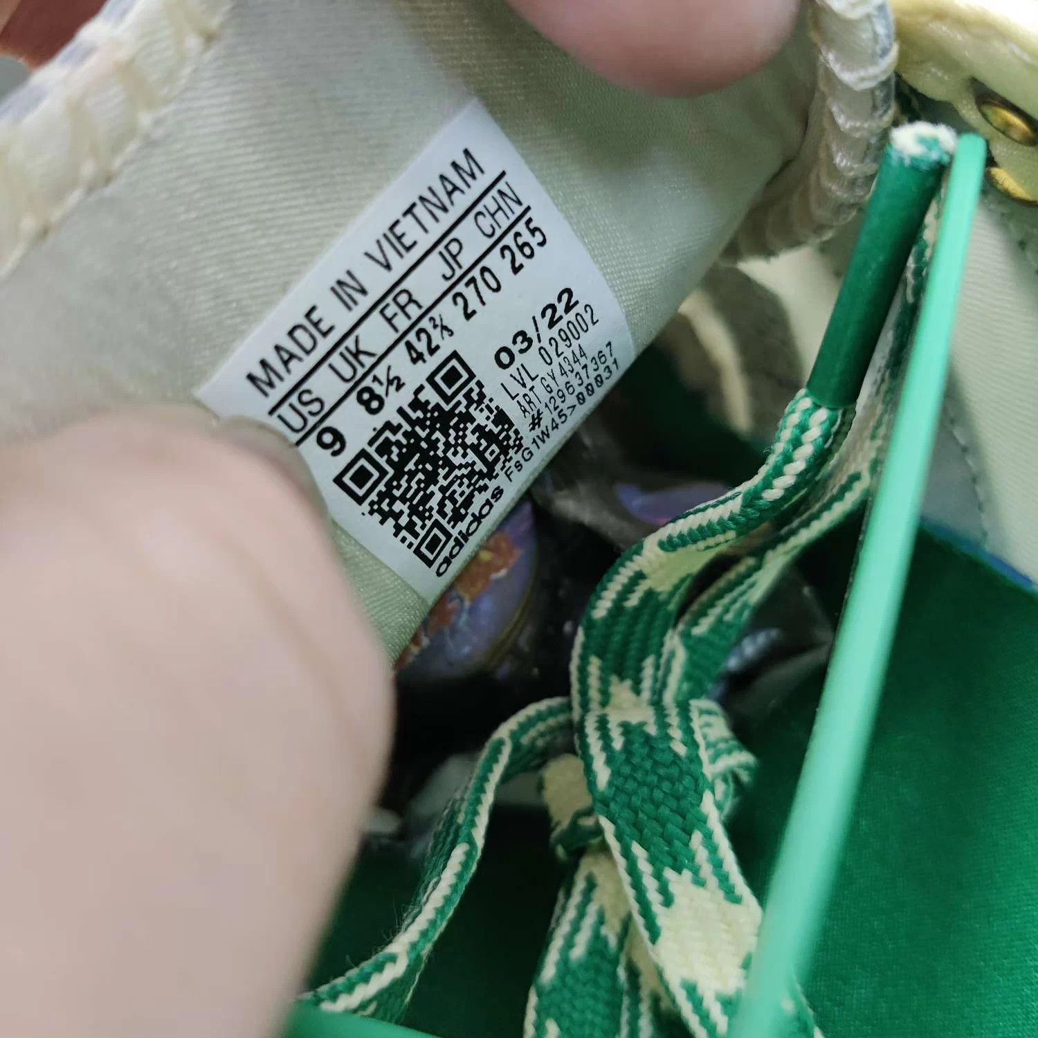 Adidas Wales Bonner x Samba Off-White Green 42.5 Size US 9.5 / EU 42-43 - 8 Thumbnail